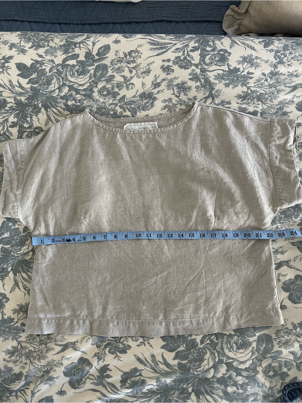 Not Perfect Linen Gordes Top - Natural Linen - S/M - Picture 4 of 5